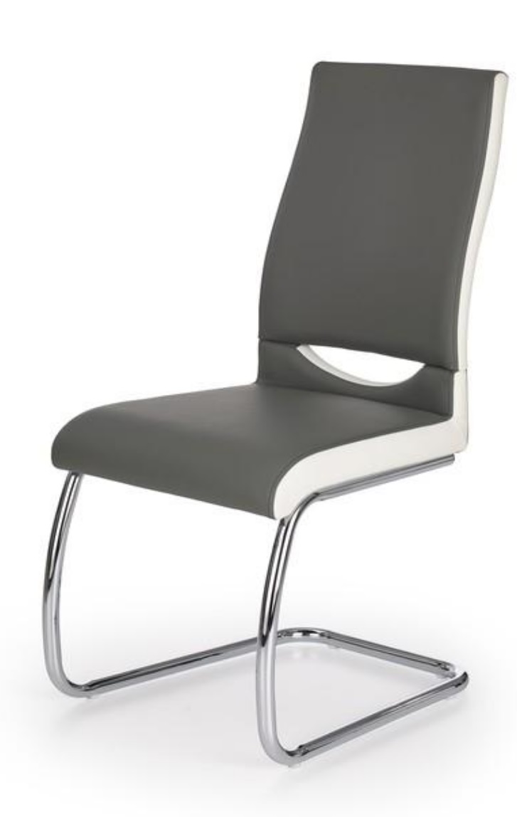 krzesło do jadalni-krzesła do salonu-krzesła ekoskóra-krzesło, szare